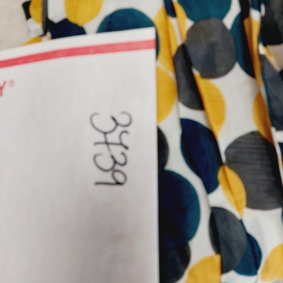 Anne Klein Multicolored Polka Dot Midi Tie Sleeveless Cotton Dress - Picture 10 of 11